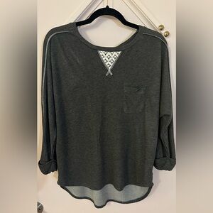 Gray pajama top size large